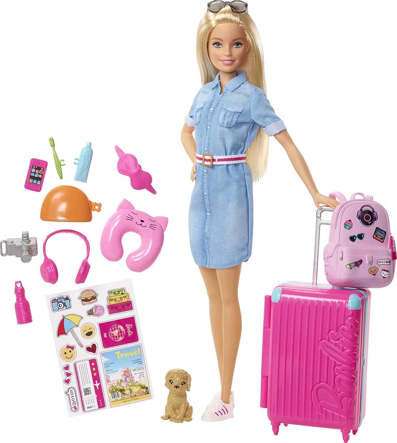 Barbie Travel Doll, Pet & Accessories