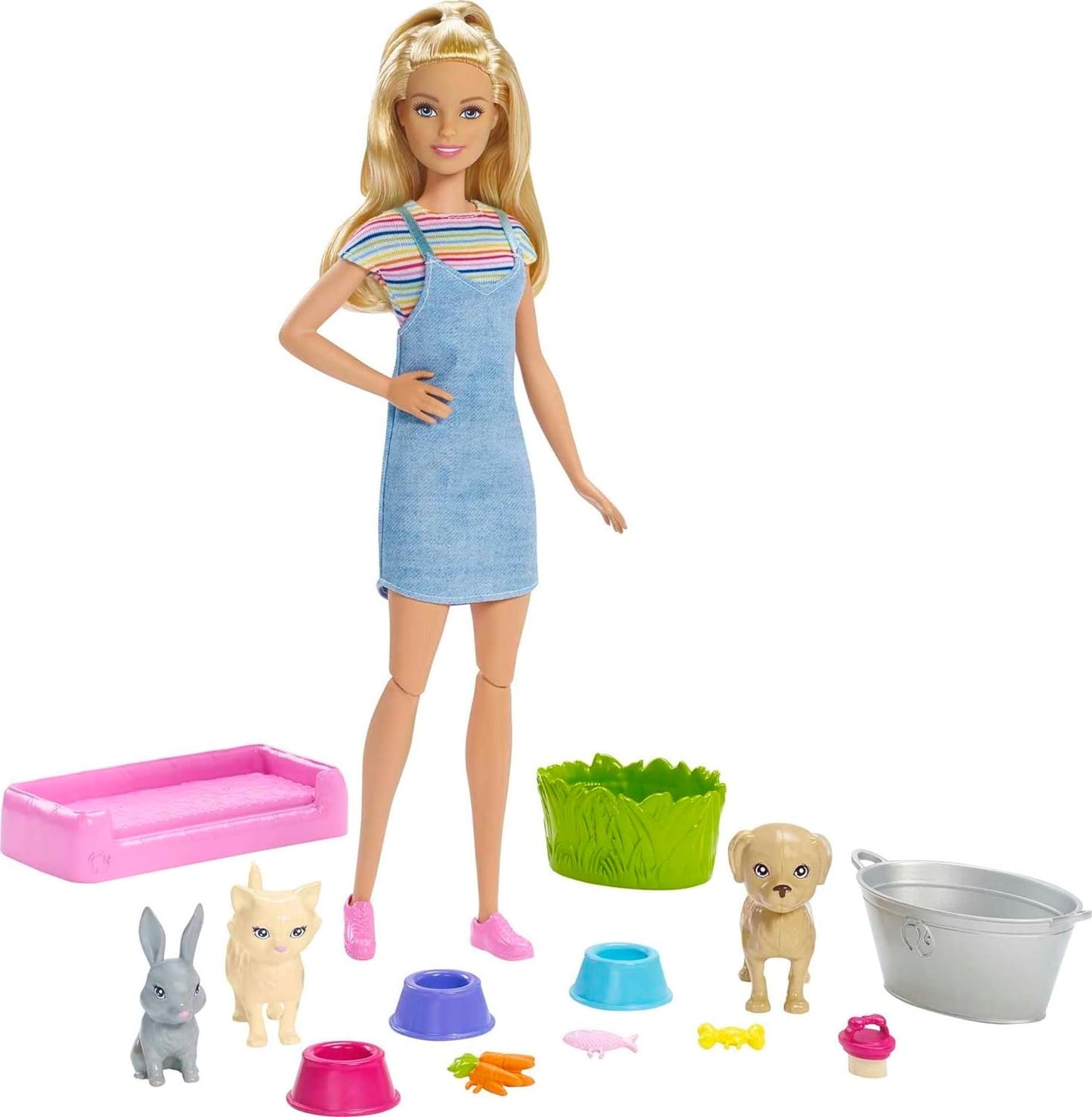 Barbie Doll W/Play & Wash Pets