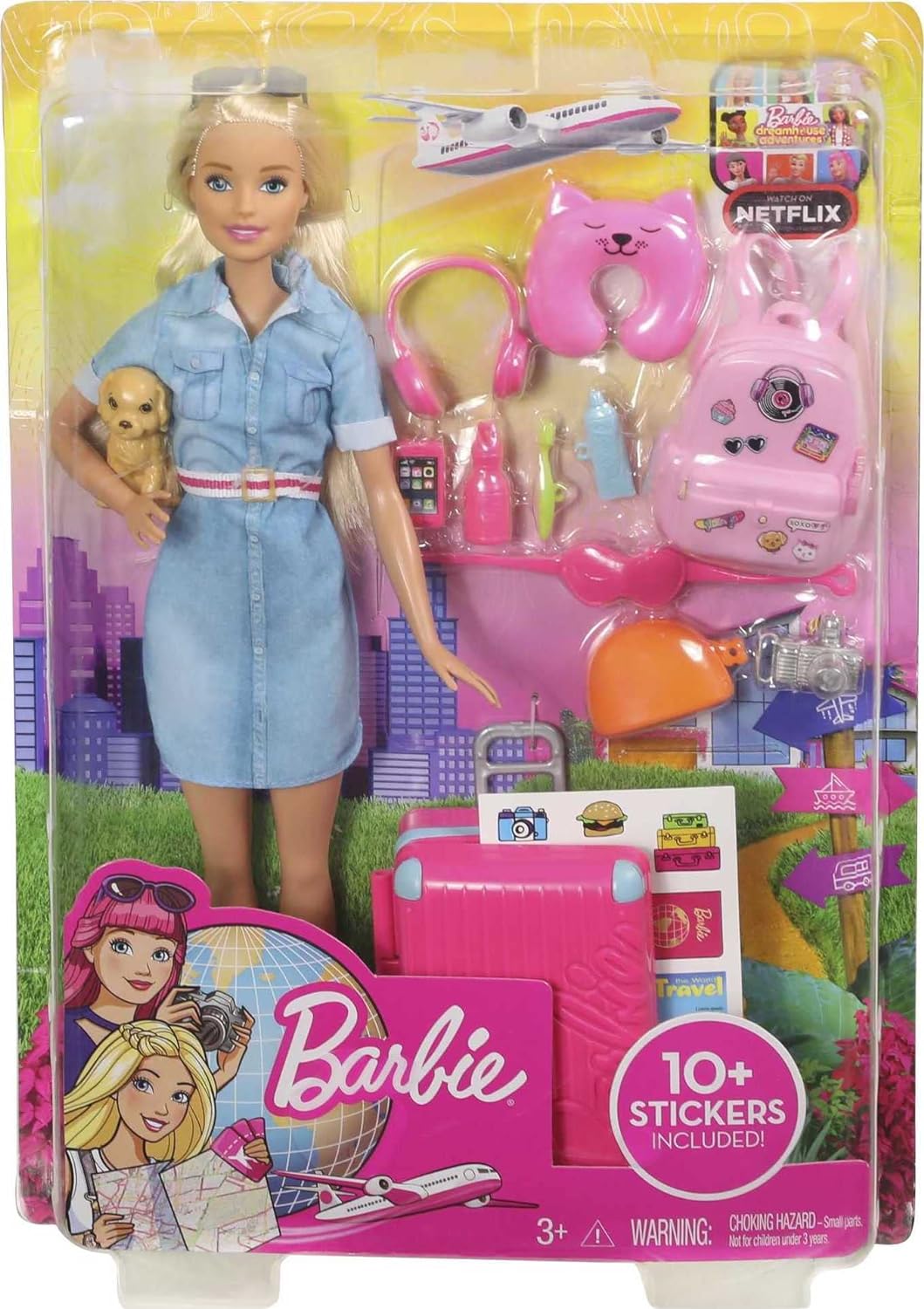 Barbie Travel Doll, Pet & Accessories