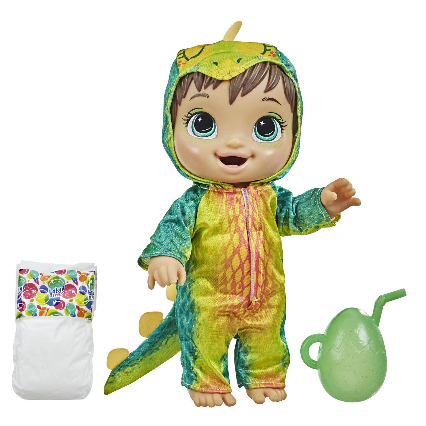 Hasbro Baby Alive Dino Cuties Doll Brunette