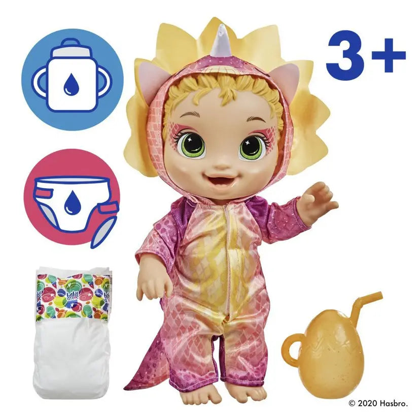 Hasbro Baby Alive Dino Cuties Doll Blonde